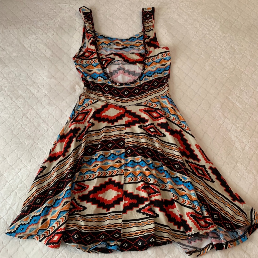 Banana Lemon Tribal Print Summer Dress